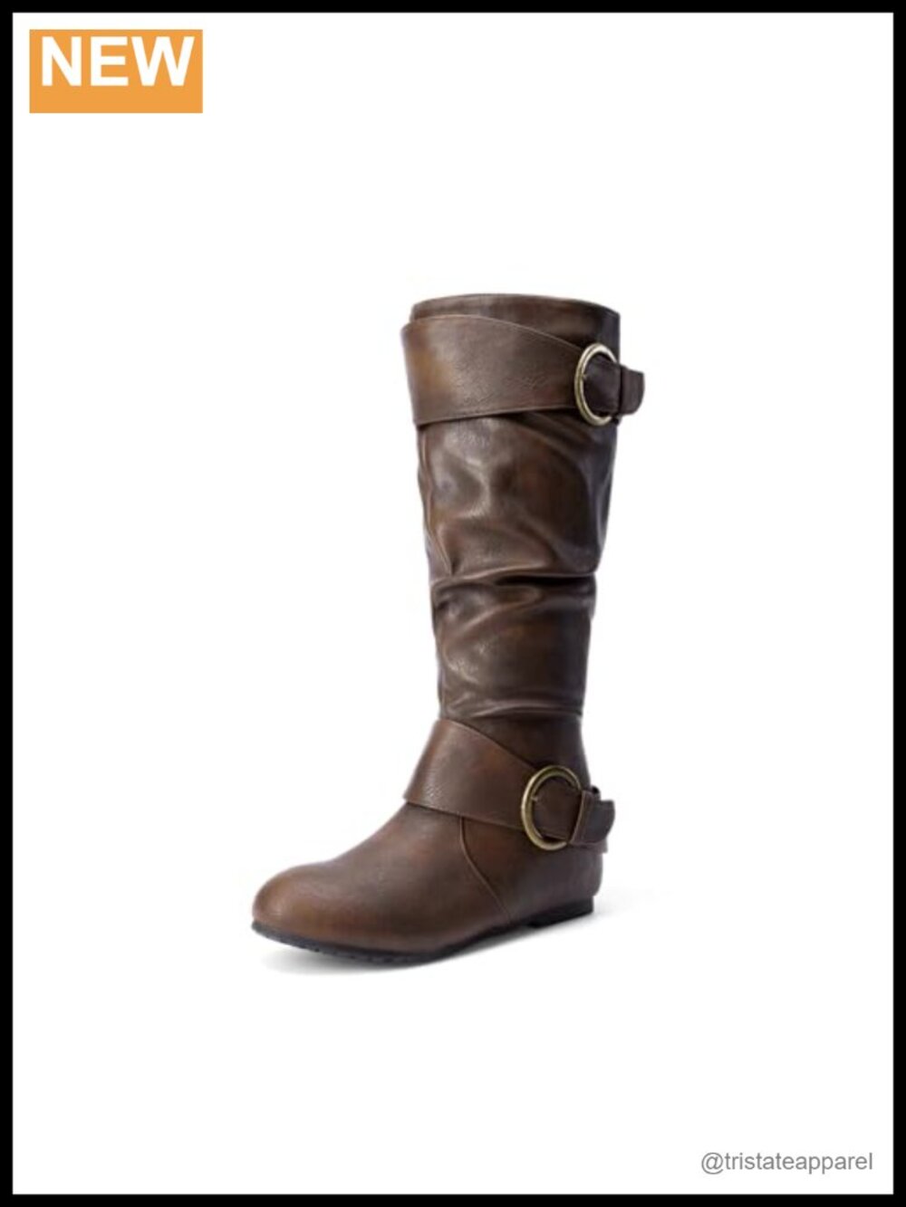 Wide Calf Knee High Wedge Boots with Faux Fur Lining and Inside Pocket
